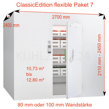 Viessmann Kühl-/ Tiefkühlzelle ClassicEdition flexible Paket 7 Maß: 2700 x 2400