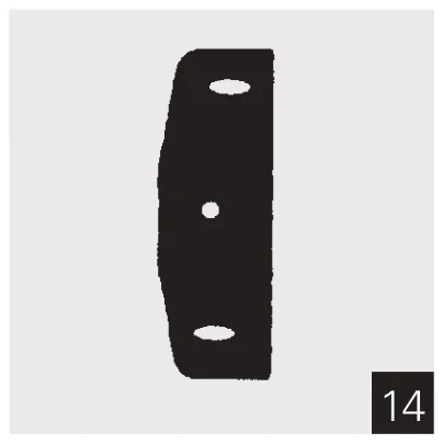 Explosionszeichnung TectoCell Standard Plus – Abb. 14 – Schließblech für Drehhebelverschluss (Baujahr 1992–2009)