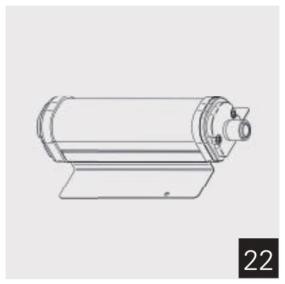 Explosionszeichnung TectoCell Standard Plus – Abb. 22 – LED-Kühlraumleuchte mit Anschlusskabel (Baujahr 1992–2009)