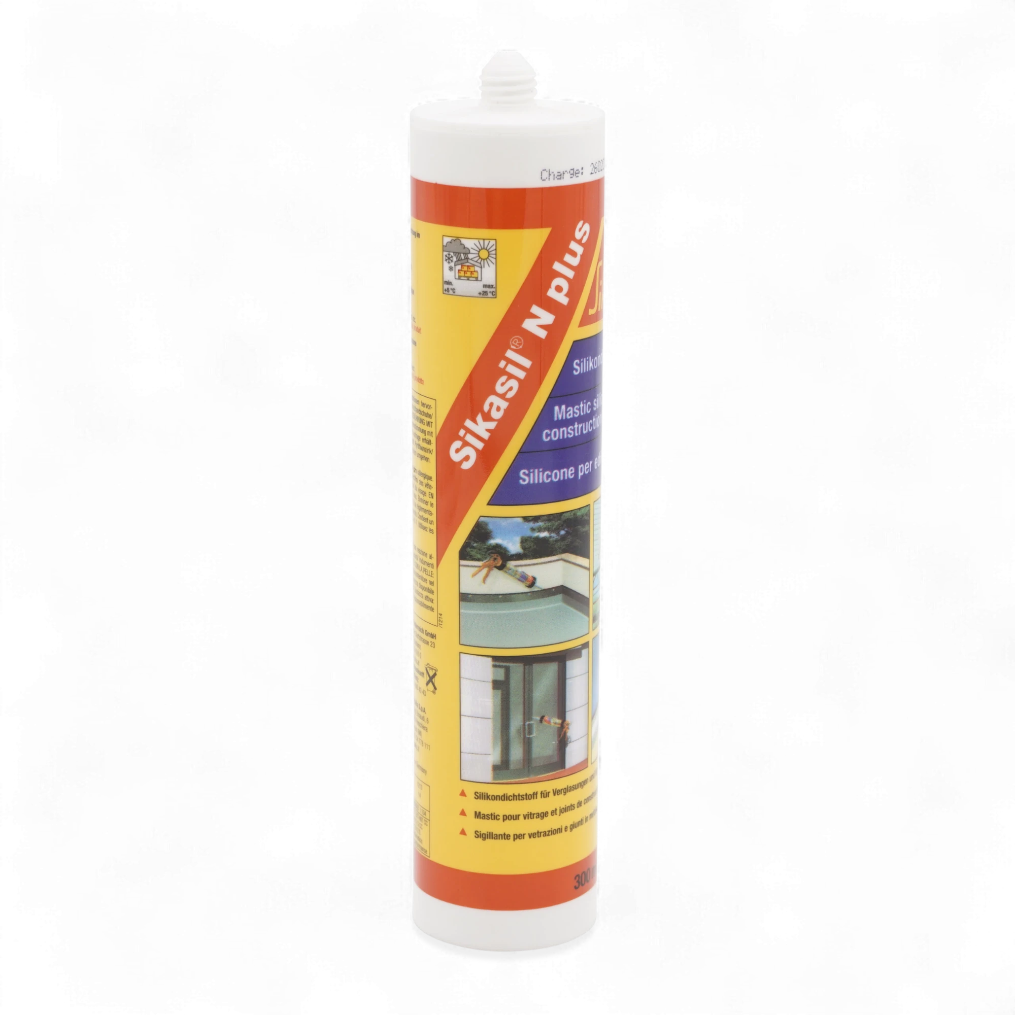 Sikasil N Plus Silikon Dichtstoff transparent für Abdichtung und Verklebung